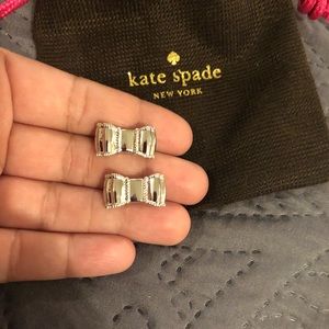 Kate Spade Silver Double Bow Earrings